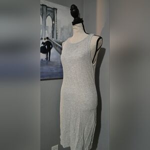 Monrow Gray Sleeveless Dress Netting